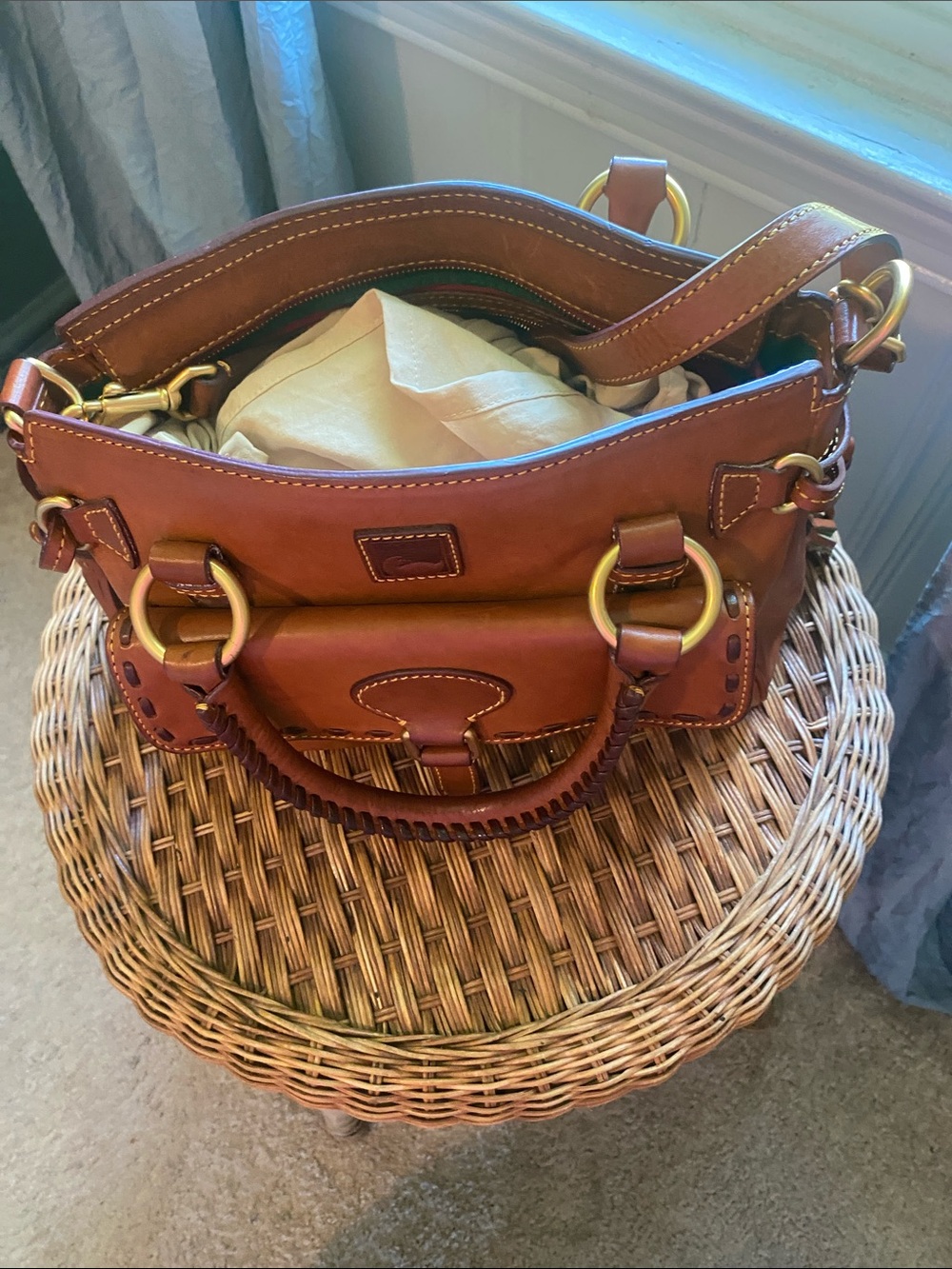 Dooney & Bourke Florentino leather  natural color satchel Shoulder Bag